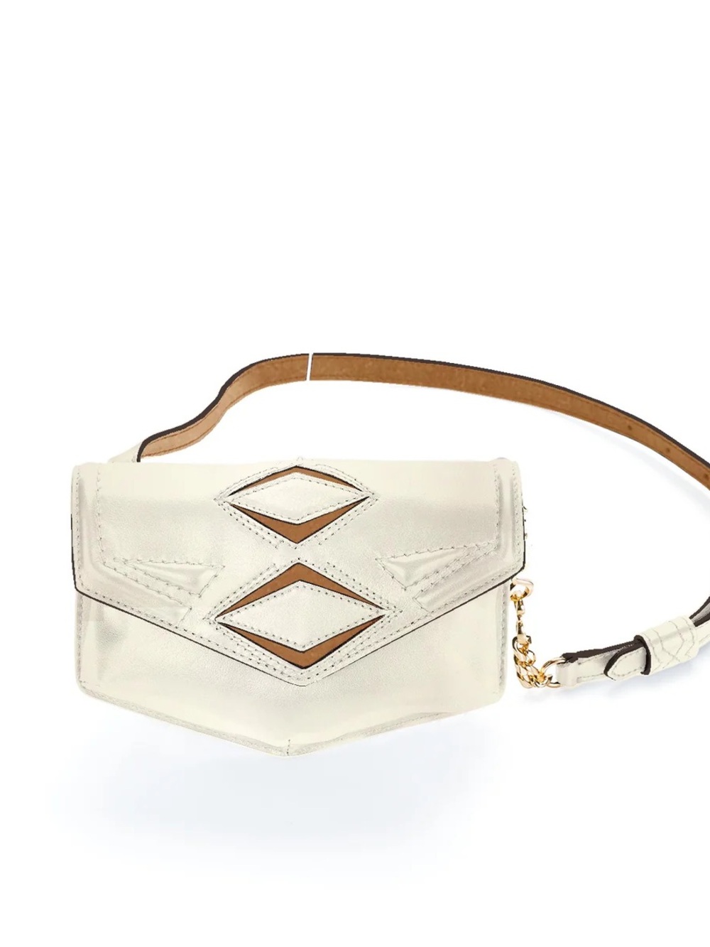 GG MAULL Rebel Belt/fanny pack Cream and gold Leather Bag - Picture 8 of 9
